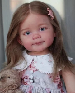 30in Reborn Baby Doll Kits Realistic Painted Cute Toddler Girl Collect DIY Gifts