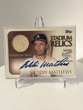 2000 Topps - Stadium Relics Autographs Eddie Mathews #SR10 (AU)