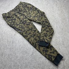 Nike Sportswear Tech Fleece Jogger Pants Men L Green Camo Tapered 28" Slim Fit