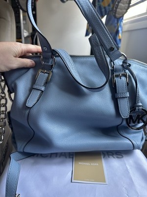 Authentic Michael Kors Large Light Blue Leather Bag Excellent Condition