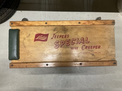 Vintage Lisle Jeepers Creeper Wooden Auto Mechanic Creeper