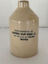&ldquo;Little Brown Jug&rdquo;  Miniature Stoneware Jug Eastern Clay Goods Co, Boston Ma.