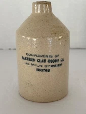 “Little Brown Jug”  Miniature Stoneware Jug Eastern Clay Goods Co, Boston Ma.