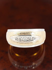 ESTATE MEN'S SOLID 10K WHITE & YELLOW GOLD RING NATURAL DIAMONDS SIZE 9.75 #7828 — photo 1