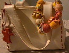Radley White Leather Mini Grab Bag.