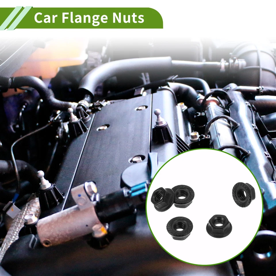 5 Pz Dadi Esagonali M3 Nero per Auto, Moto, 10x8mm - Immagine 2 di 4