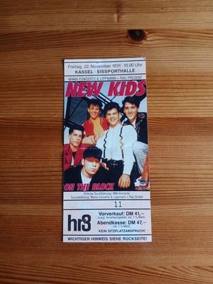 New Kids On The Block Ticket 1991