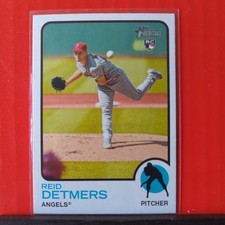2022 Topps Heritage - Reid Detmers #24 (RC) Los Angeles Angels Rookie 
