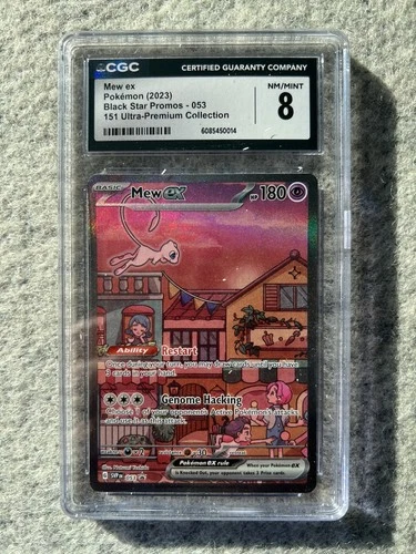 Mew ex #053 Pokemon 151 Ultra Premium Collection UPC Promo CGC 8