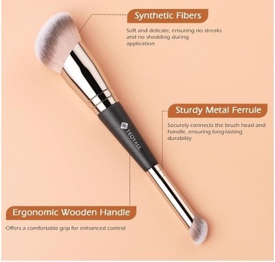 Dual Ended Foundation Concealer Brush Angled Contour Makeup Brush