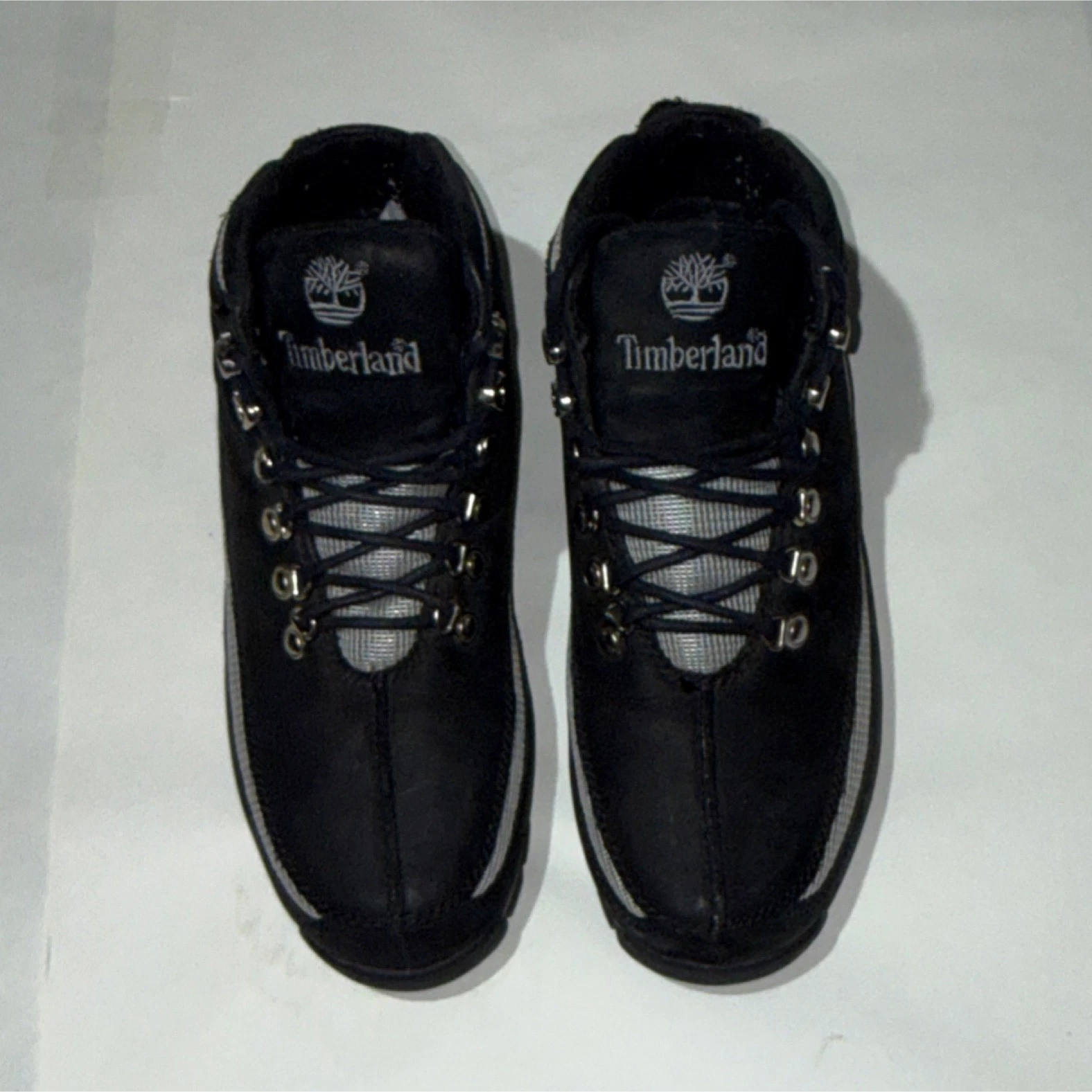 Timberland Euro Rock Mid Boots - Men’s outdoor Shoe Boots Black with Silver 8.5
