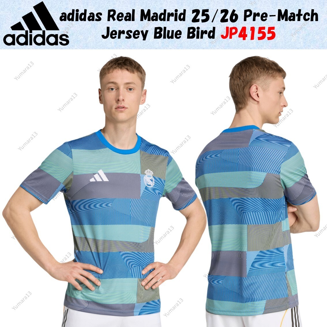adidas Real Madrid 25/26 Pre-Match Jersey Blue Bird JP4155