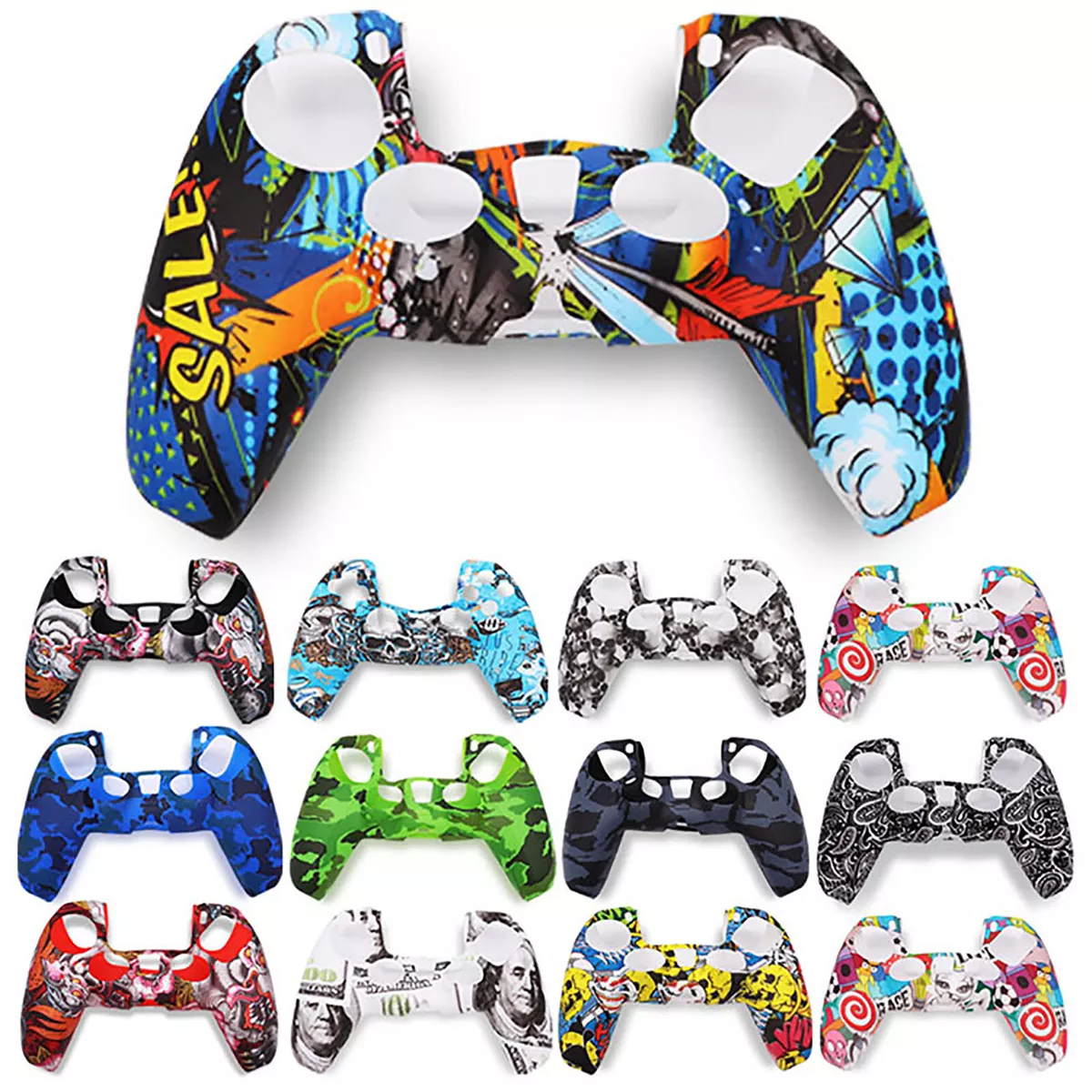 Gamepad Handle Silicone Sleeve Case Cover Skin for PS5 Controller