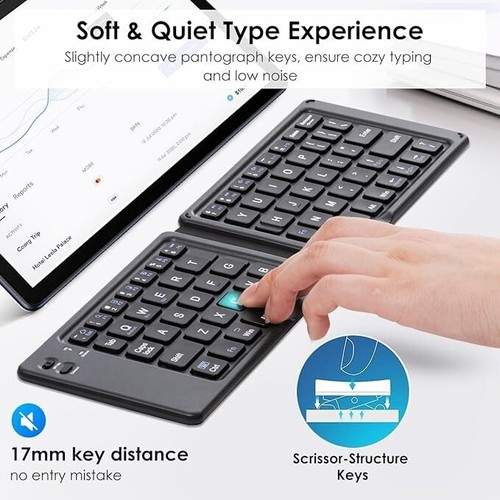 ⌨️⌨️SANWA Foldable Bluetooth Keyboard, Rechargeable Wireless Folding Keypad⌨️⌨️ - Picture 2 of 8