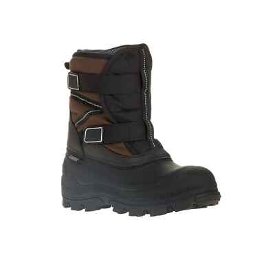 TUNDRA MEN'S BRONCO WINTER BOOT SIZE 7, BLACK/BROWN *DISTRESSED PKG