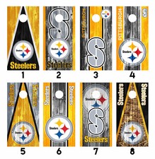 Pittsburgh Steelers Cornhole Wrap Skin Decal Vinyl Sticker MANY DESIGNS SK27