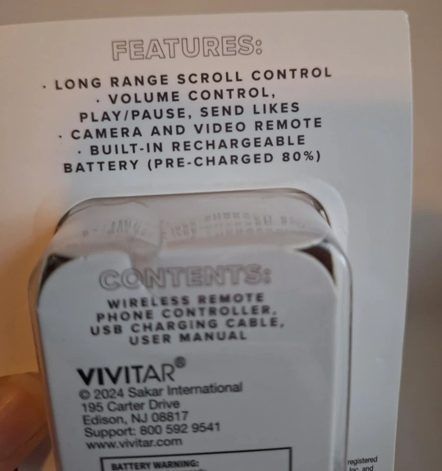 Vivitar Green Wireless Remote Phone Controller Bluetooth - Image 3 of 4