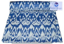 5 Yard Indian Ikat Print Cotton Hand Block Blue Dressmaking Fabric