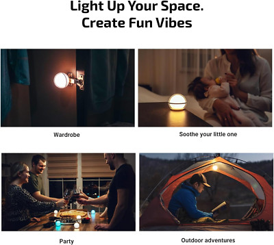 Sphere Smart Night Light, 75 Lumens Stepless Dimming Table Lamp with Remotely...