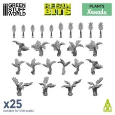 Green Stuff World GSW Resin Basing Set - Xanadu Plants - Scenery Diorama Wargami