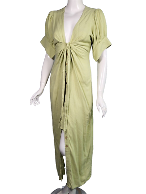 yellow green midi dress Women's Organic Cotton Midi Dress