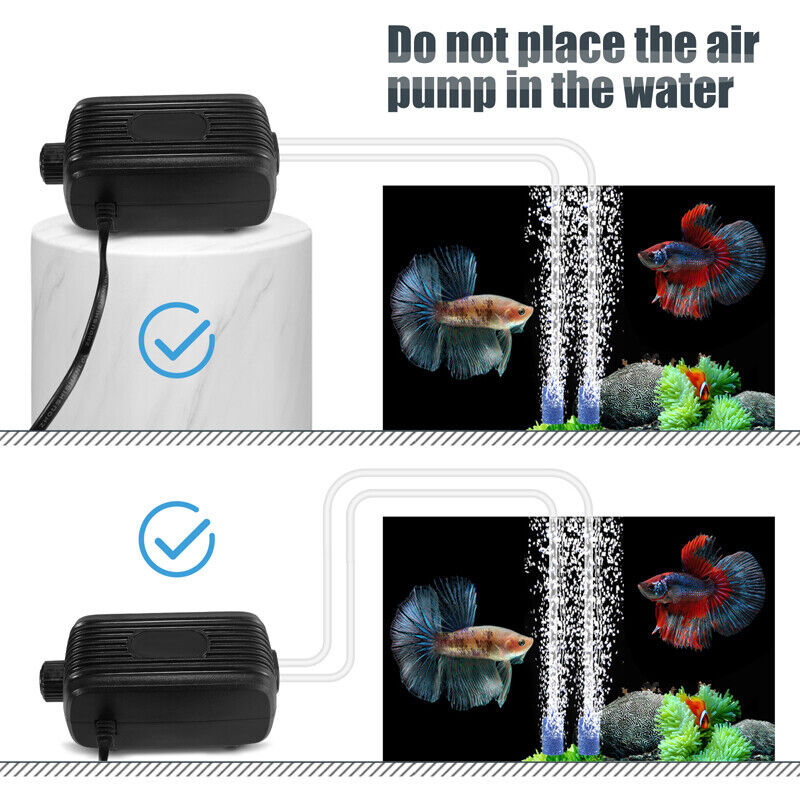 350 Gallon Adjustable Silent Air Pump Oxygen Large Aquarium Fish