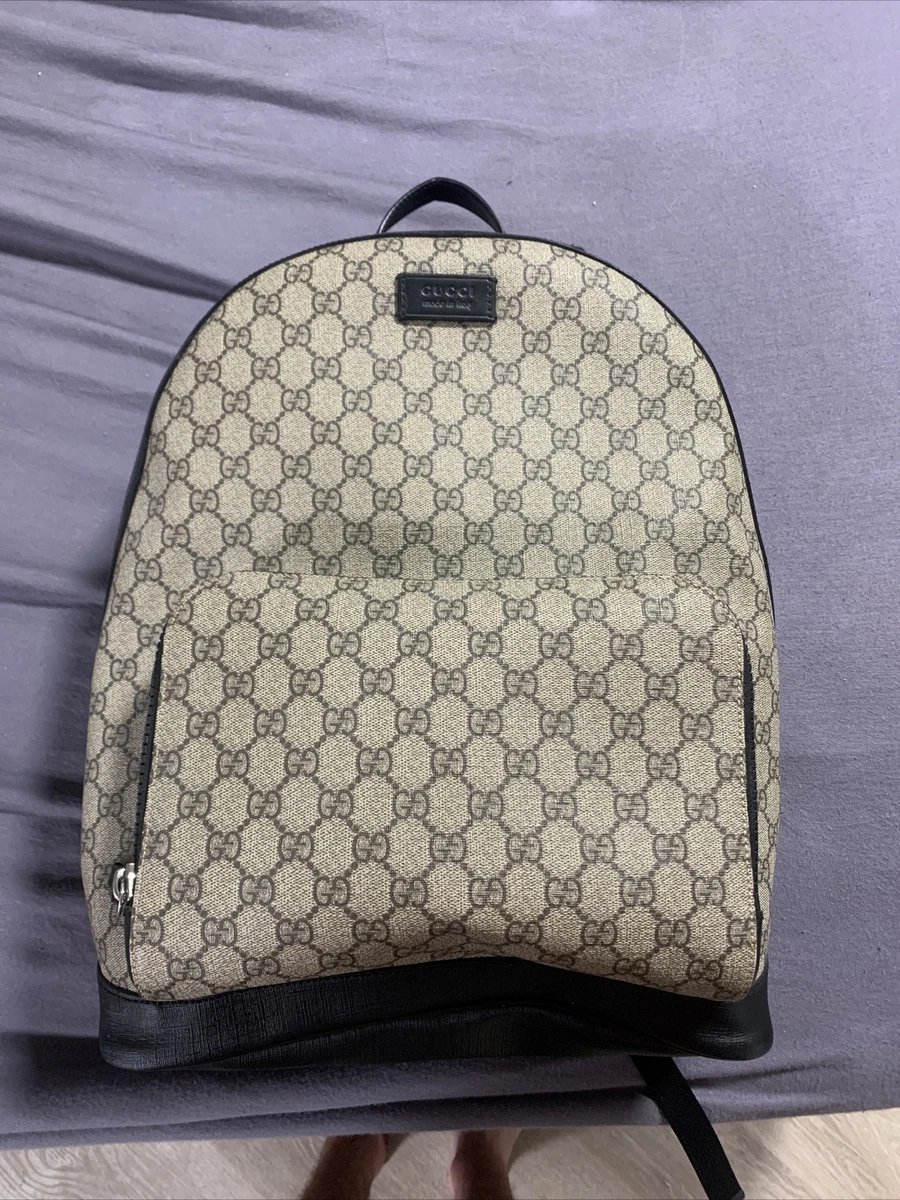 GG Supreme Canvas Backpack in Grey - Gucci