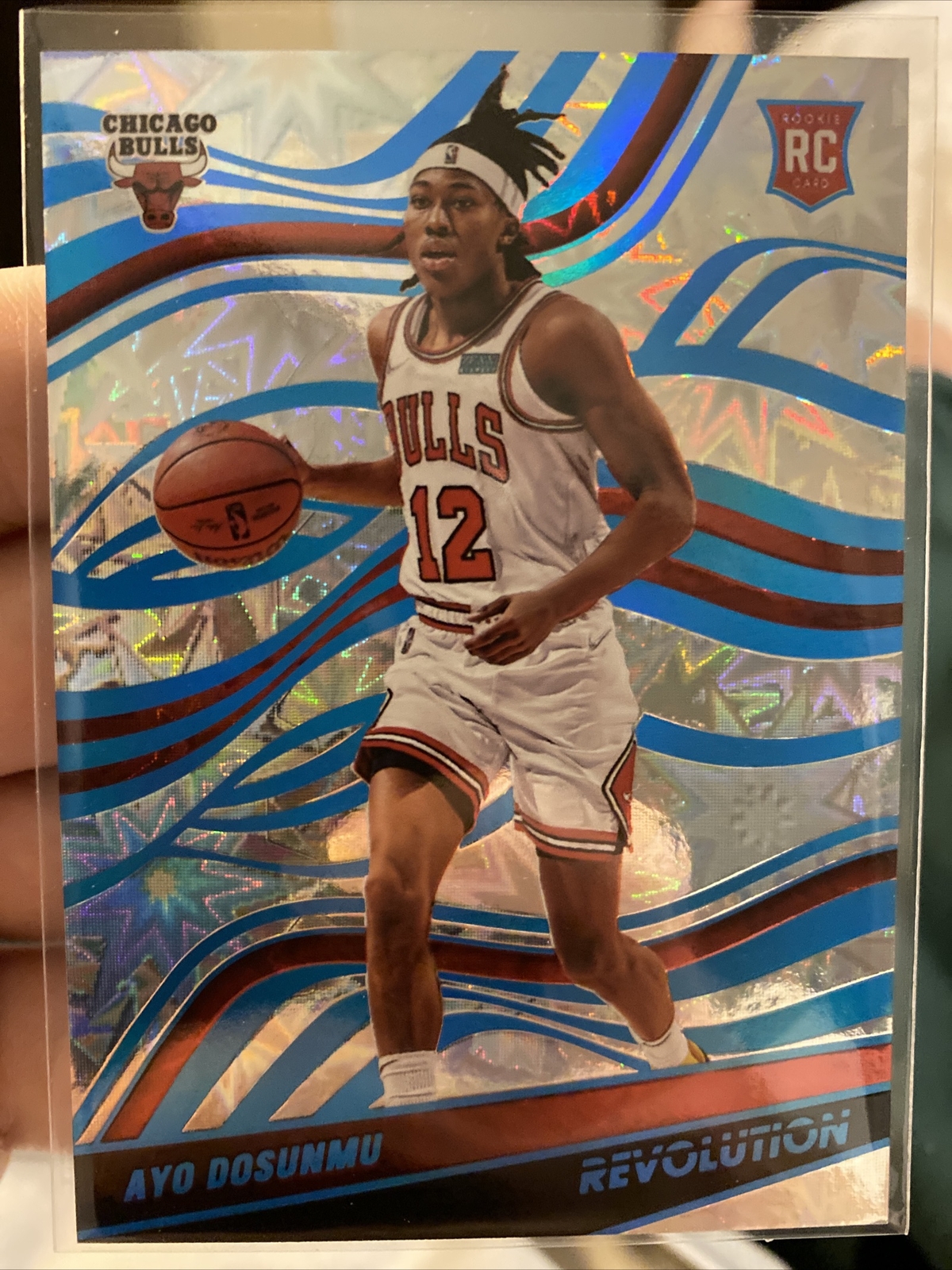 2021-22 Panini Revolution Basketball Ayo Dosunmu #119 Impact Parallel /149 Bulls