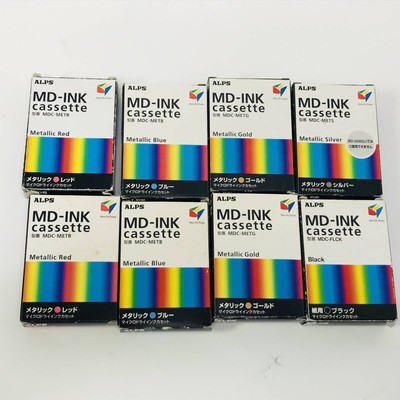 ALPS Printer Metallic Red blue gold silver 8 piece Ink Cassette Made in ...