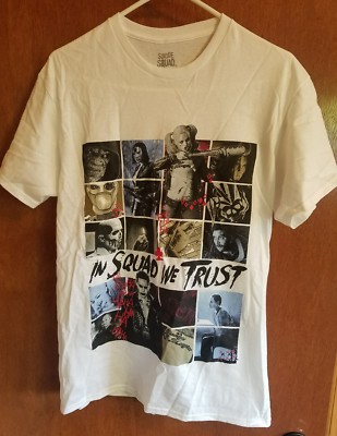 Suicide Squad In Squad We Trust Harley Joker Deadshot Dc Comics T-Shirt Size M