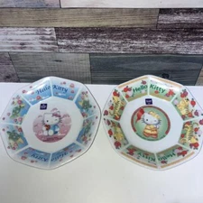 Hello kitty Plate Lot of 2 Vintage Sanrio No box Anime Character Goods