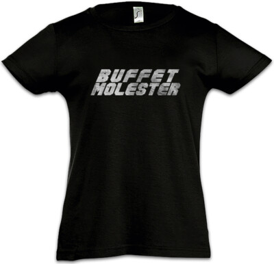 Buffet Molester Kids Girls T-Shirt Fun Chubby Pride fat large heavy plump thick