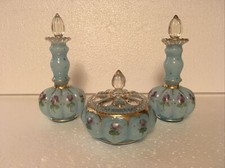 RARE VINTAGE FENTON CHARLETON VANITY DRESSER PERFUME SET BEAUTIFUL ￼￼