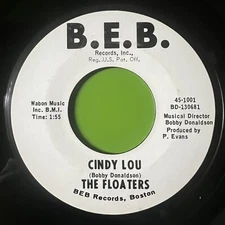 The Floaters - Cindy Lou 7” Single 45 Soul Doo Wop 45 Boston Vinyl 45rpm 1969 US