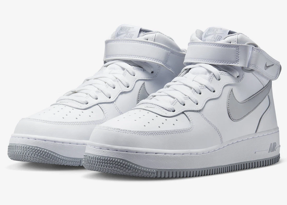 Chaussures et baskets homme Nike Air Force 1 '07 Mid Fresh White/  White-White-Wolf Grey