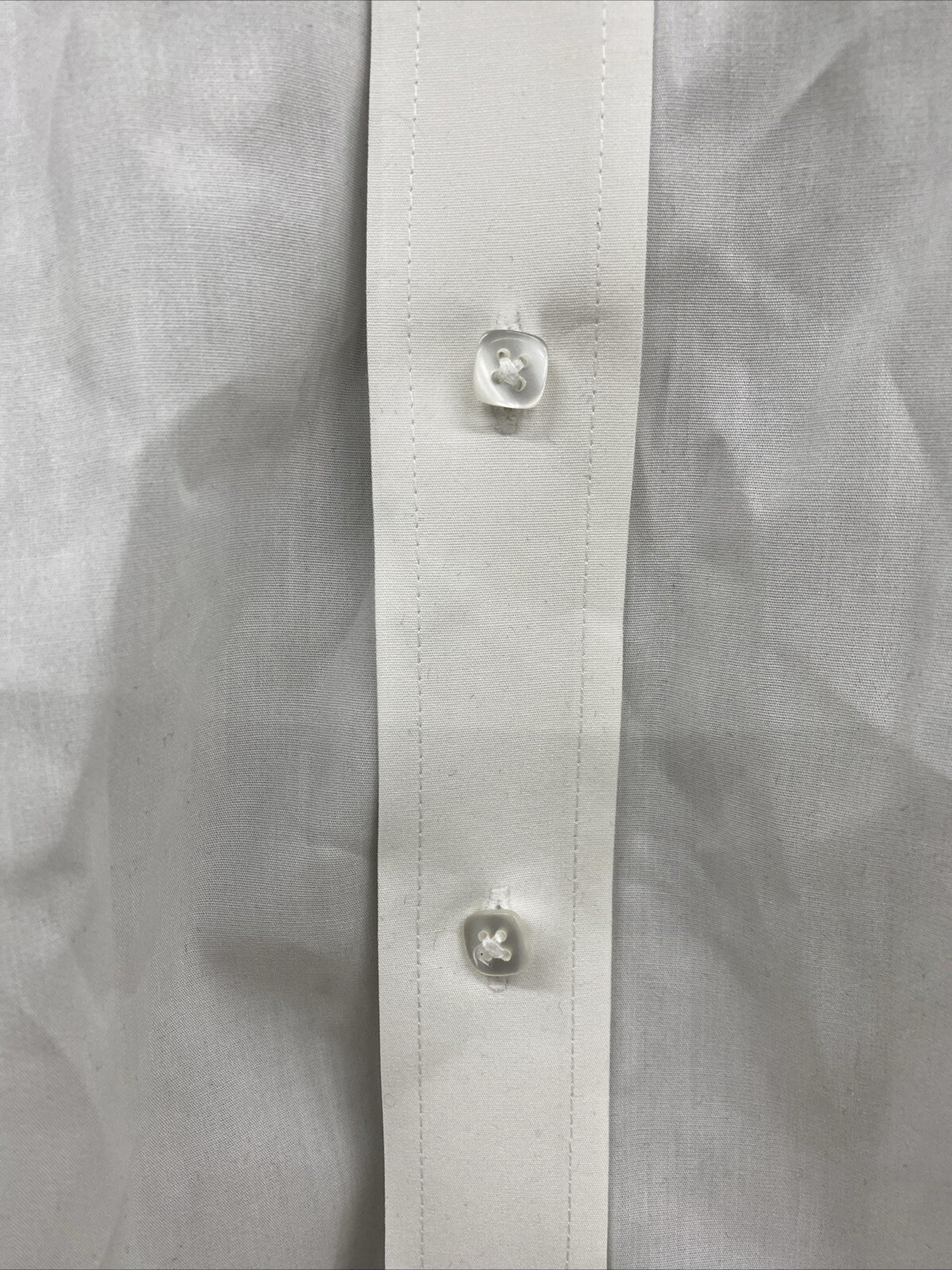 Cinch Solid White Button Down Mens Shirt Size Lar… - image 4