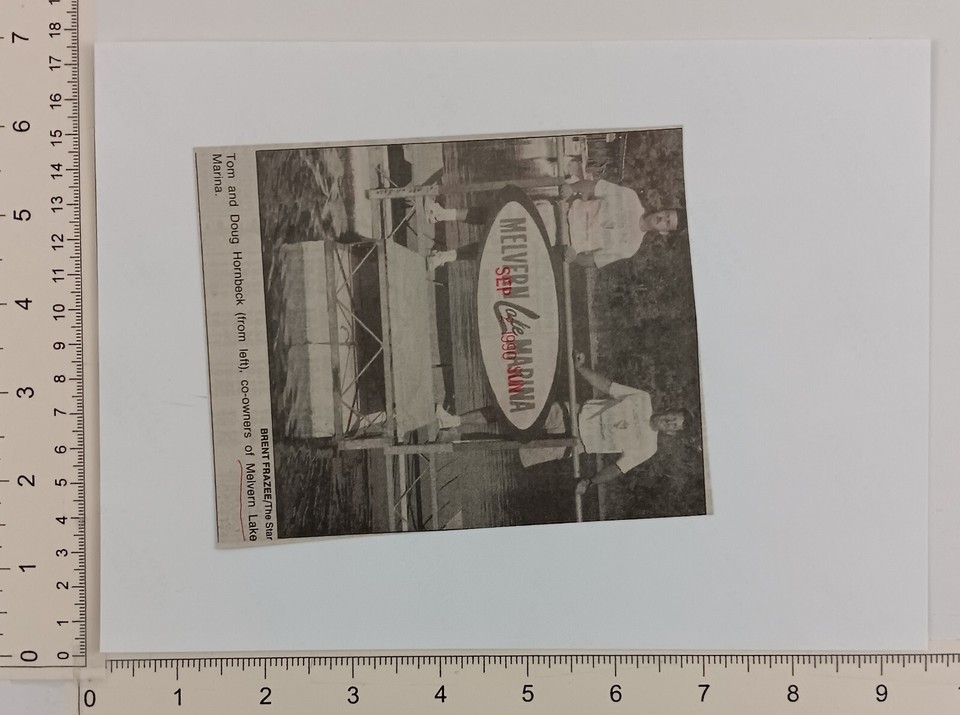 1990 Melvern Lake Marina Kansas Owners KS Boats Dock Vintage Press