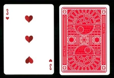 Playing card Star Wars Dark Side Red - 3 of Hearts ZT 24