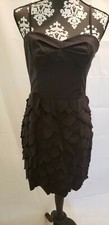 MISOPO- Little Black Dress, Ruffled w/ Straps, Size Large Juniors