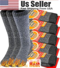 3 Pairs Men's Thermal Socks Heated Sox Insulated Winter Value Pack US SELLER