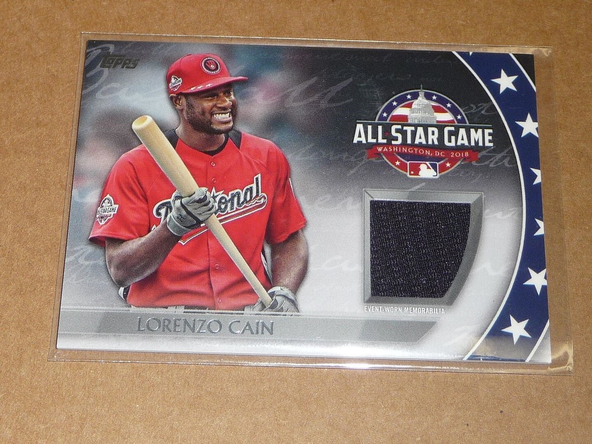 2018 Topps Update LORENZO CAIN ALL STAR GAME EVENT JERSEY BREWERS