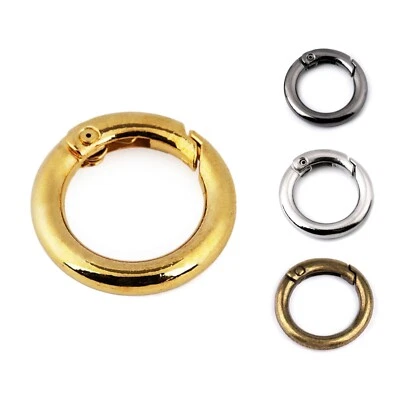 Karabiner Ring 16mm Gold, Silber, Schwarz, Altmessing / Bronze - 1 , 5 , 10 Stk. - Bild 1 von 4