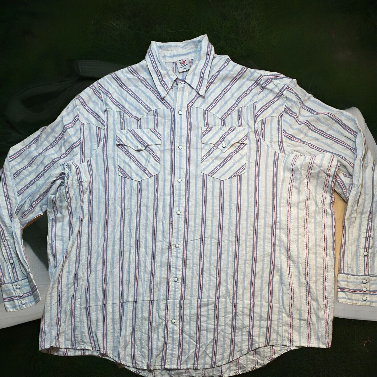 True Religion Flannel Shirt 3XL XXXL Western Pearl Plaid Snap L/S