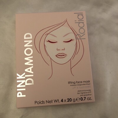 Rodial Pink Diamond Lifting Face Mask 4 Masks Lift & Illuminate Sealed NIB