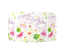 3 inch Grosgrain Ribbon HAIR BOWS 1085641 Happy Birthday Flowers