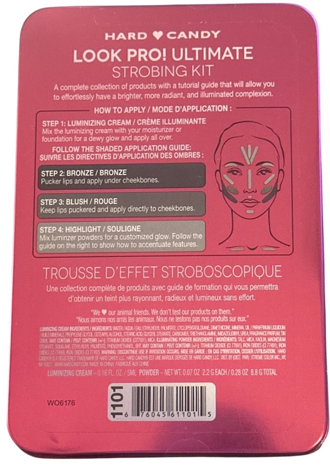 Hard Candy Look Pro! Ultimate Strobing Kit + Cepillo Bronceador Crema Rubor Resaltado Foto 2 de 2