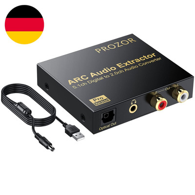 PROZOR HDMI ARC Audio Extractor, 192 Khz Dac-Konverter ARC Audio Extractor Unter