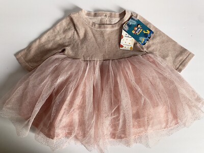 Girls Sz 3T Gorgeous Pastel Pink Dress by Little People Shiny Tulle Glitter  Knit | eBay