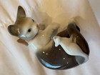 lladro figurines collectibles, cat with mouse, pristine condition