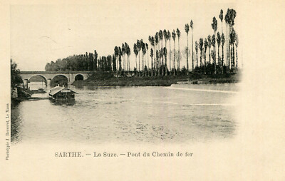LA SUZE SUR SARTHE Eisenbahnbrücke PLUS eine Karte ANGEBOT